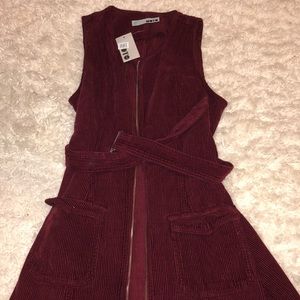 Topshop Moto corduroy zip up dress